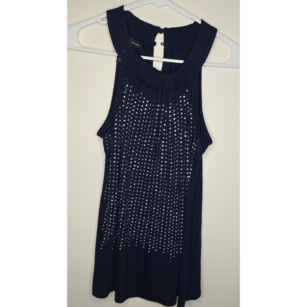 INC‎ International Concepts Sequin Top Womens Rayon Sleeveless Blouse Size Small